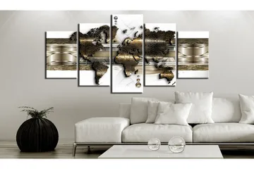 Tavla Metalic World 200x100 - Artgeist sp. z o. o. - Products - Inredning - Tavlor & posters - Canvastavla