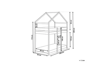 Fallon Våningssäng Två Liggplatser 90x200 - Ljust trä - Products - Möbler - Barnmöbler - Barnsäng & juniorsäng - Loftsäng barn