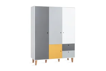 Concept Garderob Vit/Mörkgrå/Röd - VOX - Products - Möbler - Barnmöbler - Förvaring barnrum - Barngarderob