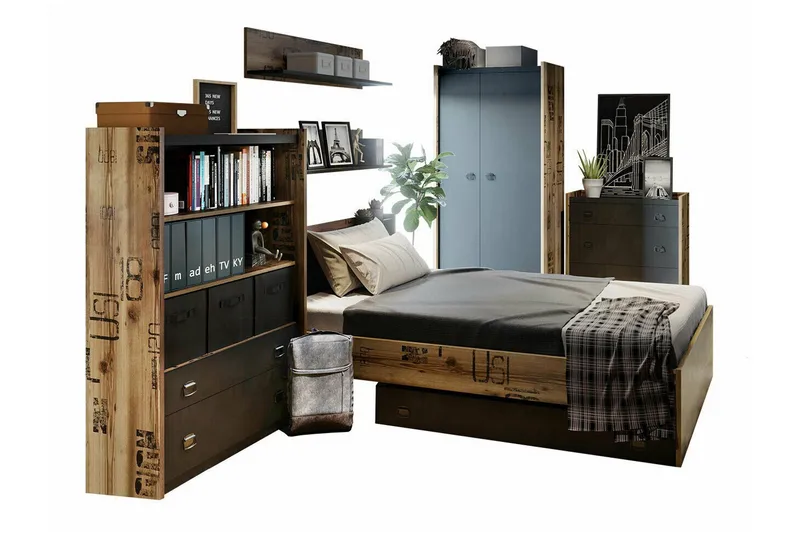 Rathmore Möbelset För Barnrum - Grå - Products - Möbler - Barnmöbler - Barnmöbelset