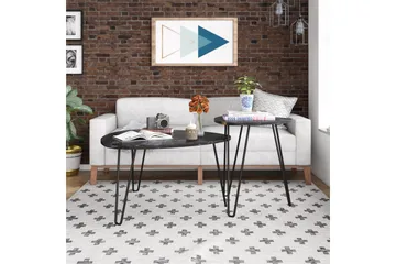 Athena Satsbord Svart/Marmormönster - Novogratz - Products - Möbler - Bord & matgrupp - Avlastningsbord & sidobord - Satsbord