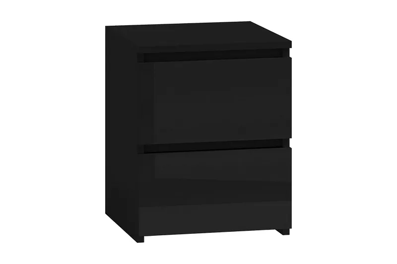 Basildon Sängbord 30 cm med Förvaring 2 Lådor, Svart