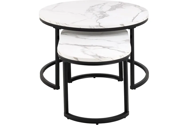 Belgrat Soffbord 70 cm Rund - Vit - Products - Möbler - Bord & matgrupp - Avlastningsbord & sidobord - Satsbord