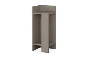 Decorta Sängbord 27 cm med Förvaring Hyllor + Luckor Vänster, Grå