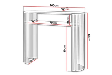 Friend Konsollbord 100 cm - Guld/Svart - Products - Möbler - Bord & matgrupp - Avlastningsbord & sidobord - Konsolbord & hallbord