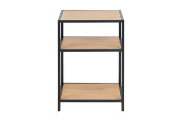 Hasslevik Sängbord 35 cm med Förvaring Hyllor - Natur/Svart - Products - Möbler - Bord & matgrupp - Avlastningsbord & sidobord - Sängbord & nattduksbord