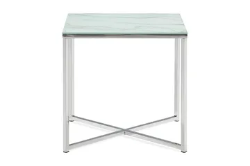 Nelly Sidobord 45 cm - Vit/Krom - Products - Möbler - Bord & matgrupp - Avlastningsbord & sidobord - Brickbord & småbord