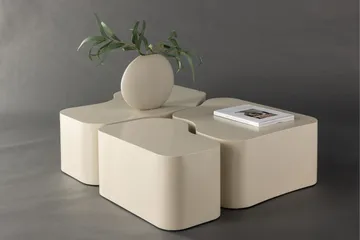 Nordland Soffbord 92x74 cm - Beige - Products - Möbler - Bord & matgrupp - Avlastningsbord & sidobord - Satsbord