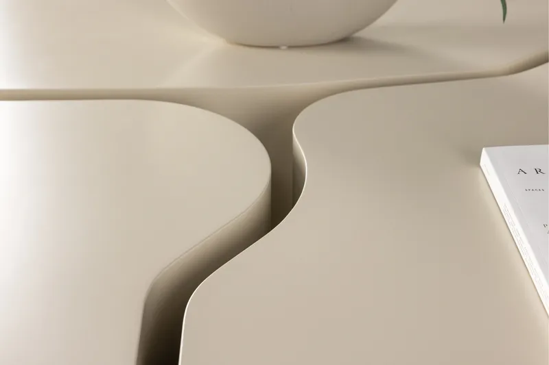 Nordland Soffbord 92x74 cm - Beige - Products - Möbler - Bord & matgrupp - Avlastningsbord & sidobord - Satsbord