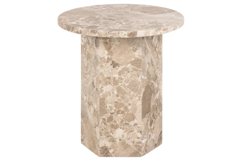 Prisa Runt Sidobord i Marmor Sten 50 cm - Beige - Products - Möbler - Bord & matgrupp - Avlastningsbord & sidobord - Brickbord & småbord