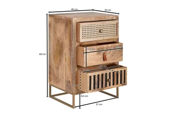 Seddik Sängbord 30 cm Rektangulär - Brun - Products - Möbler - Bord & matgrupp - Avlastningsbord & sidobord - Sängbord & nattduksbord