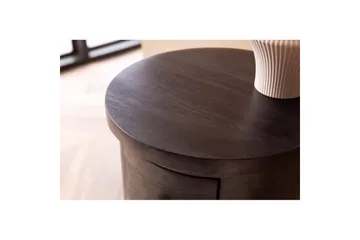 Sideboard Wohnling Runt massivt trä lantlig stil Svart, 4 lådor - Svart, 4 lådor - Products - Möbler - Bord & matgrupp - Avlastningsbord & sidobord - Konsolbord & hallbord