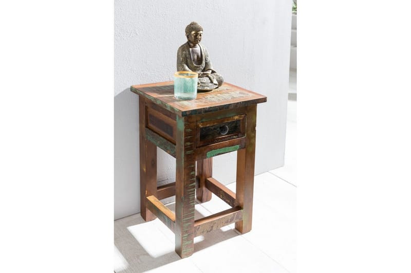 Sido bord Wohnling Massivt återvunnet trä Kolkutta låda Industriell - Products - Möbler - Bord & matgrupp - Avlastningsbord & sidobord - Brickbord & småbord