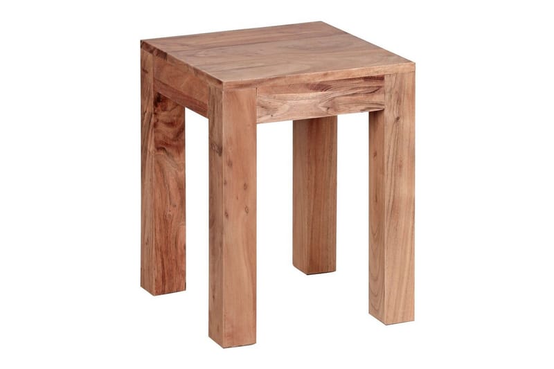 Sido bord Wohnling massivt trä 35x35cm med träben, lantlig stil Akacia, Akacia