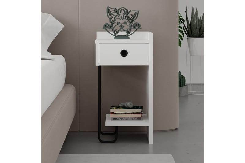 Sirius Sängbord 32x30 cm Vit - Hanah Home - Products - Möbler - Bord & matgrupp - Avlastningsbord & sidobord - Sängbord & nattduksbord