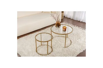 Soffbordssats Naruram Rany - Guld - Products - Möbler - Bord & matgrupp - Avlastningsbord & sidobord - Satsbord