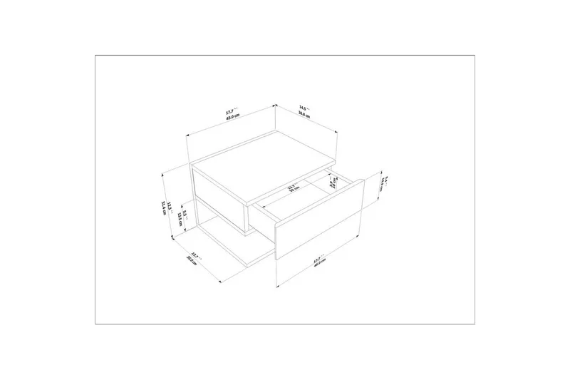 Telo Sängbord 45 cm - Beige - Products - Möbler - Bord & matgrupp - Avlastningsbord & sidobord - Sängbord & nattduksbord