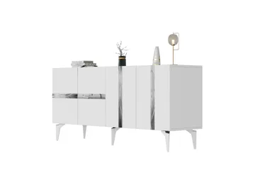 Vania Konsollbord 150 cm - Vit/Silver - Products - Möbler - Bord & matgrupp - Avlastningsbord & sidobord - Konsolbord & hallbord