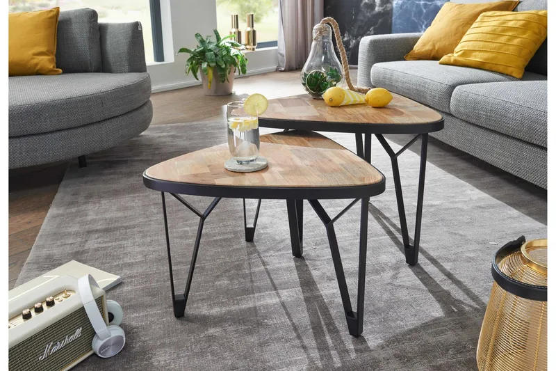 Willowdale Satsbord 60 cm Trekantig - Brun/Svart - Products - Möbler - Bord & matgrupp - Avlastningsbord & sidobord - Satsbord