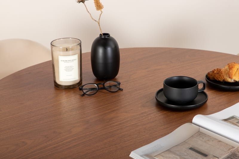 Bianca Matgrupp 110 cm Rund med 4 Velvet stolar - Beige - Products - Möbler - Bord & matgrupp - Matgrupp