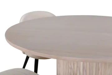 Bianca Matgrupp 110 cm Rund med 4 Velvet stolar - Svart - Products - Möbler - Bord & matgrupp - Matgrupp