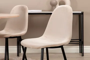 Bianca Matgrupp 110 cm Rund med 4 Polar stolar - Beige - Products - Möbler - Bord & matgrupp - Matgrupp