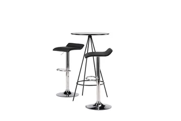 Bistro Matgrupp 60 cm Rund med 2 Jonna stolar - Svart - Products - Möbler - Bord & matgrupp - Matgrupp