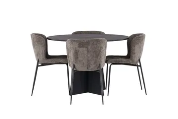 Bootcut Matgrupp 110 cm Rund med 4 Modesto stolar - Beige - Products - Möbler - Bord & matgrupp - Matgrupp