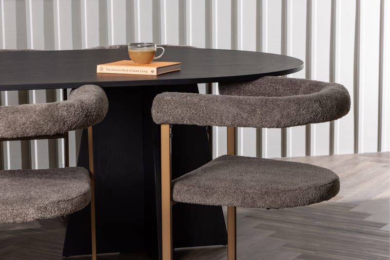 Bootcut Matgrupp 230 cm Oval med 6 Morning stolar - Brun - Products - Möbler - Bord & matgrupp - Matgrupp