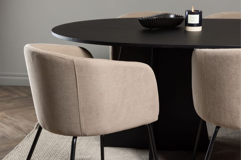 Bootcut Matgrupp 230 cm Rektangulär med 6 Berit stolar - Beige - Products - Möbler - Bord & matgrupp - Matgrupp