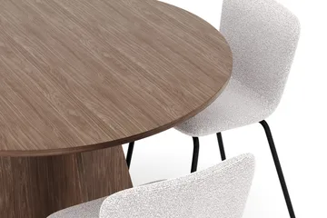 Bootcut Runt Litet Matbord Valnöt 110 cm med 4 Katy Matstolar - Products - M öbler - Bord & matgrupp - Matgrupp