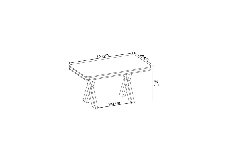 Calchera Matbord 130 cm Rektangulär - Vit Marmor/Krom - Products - Möbler - Bord & matgrupp - Matbord & köksbord