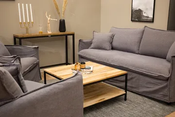 Cirebon Soffbord 80 cm med Förvaring Hylla - Brun/Svart - Products - Möbler - Bord & matgrupp - Soffbord