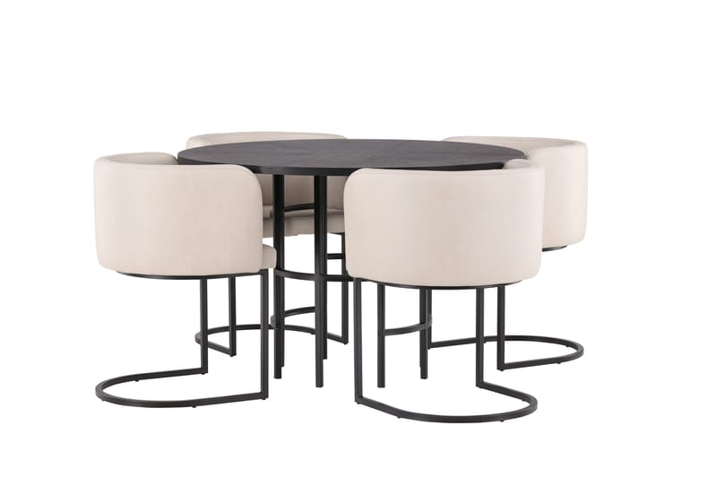 Copenhagen Matgrupp 115 cm Rund med 4 Simrishman stolar - Beige - Products - Möbler - Bord & matgrupp - Matgrupp