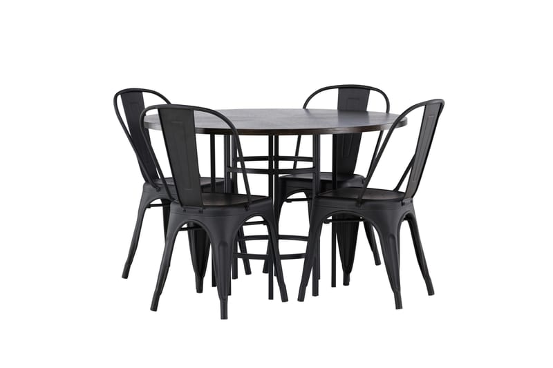 Copenhagen Matgrupp 115 cm Rund med 4 Tempe Stolar - Svart - Products - Möbler - Bord & matgrupp - Matgrupp