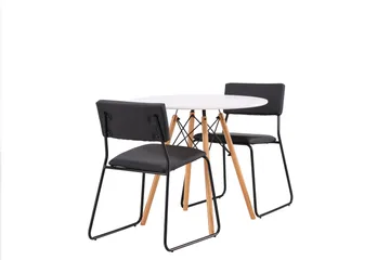 Danburi Matgrupp 60 cm Rund med 2 Kenth Stolar - Svart - Products - Möbler - Bord & matgrupp - Matgrupp