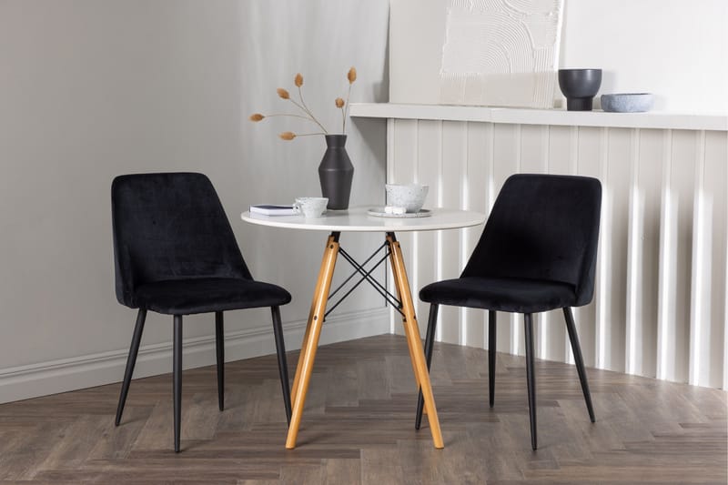 Danburi Matgrupp 60 cm Rund med 2 Night stolar - Svart - Products - Möbler - Bord & matgrupp - Matgrupp
