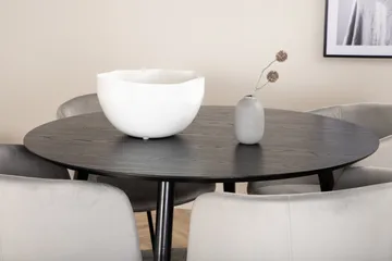 Dipp Matgrupp 115 cm Rund med 4 Berit stolar - Svart - Products - Möbler - Bord & matgrupp - Matgrupp