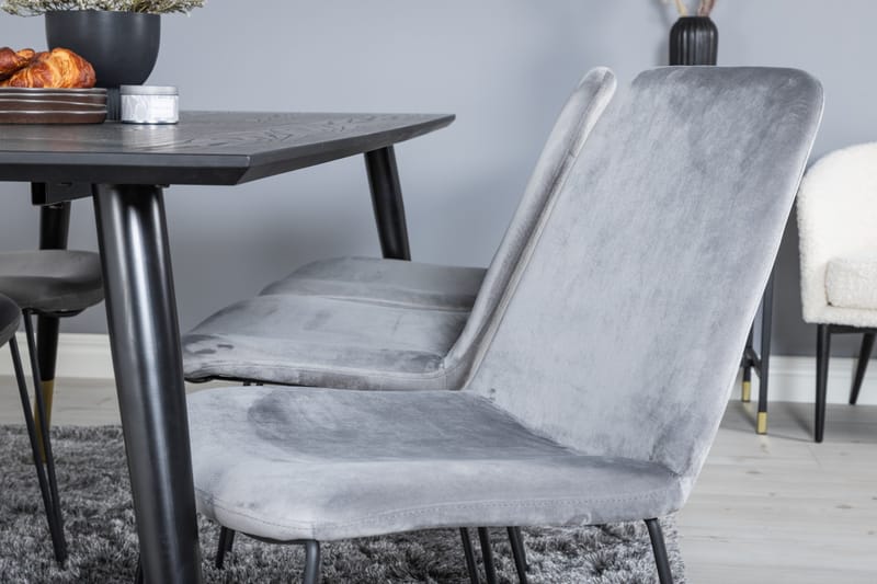 Dipp Matgrupp 180 cm Rektangulär med 6 Muce stolar - Svart/Guld - Products - Möbler - Bord & matgrupp - Matgrupp