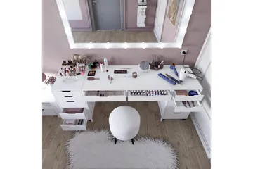 Durusu Sminkbord 200 cm - Mattvit - Products - Möbler - Bord & matgrupp - Sminkbord & toalettbord