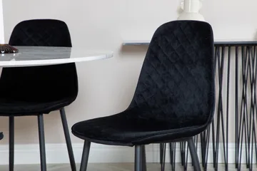 Estelle Matgrupp 106 cm Rund med 4 Polar stolar - Svart - Products - Möbler - Bord & matgrupp - Matgrupp