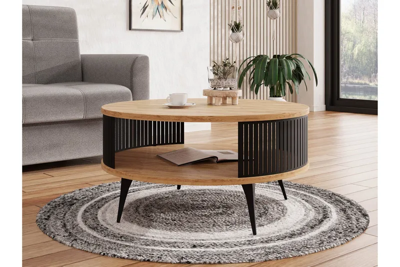 Galia Soffbord 75 cm - Svart/Beige - Products - Möbler - Bord & matgrupp - Soffbord