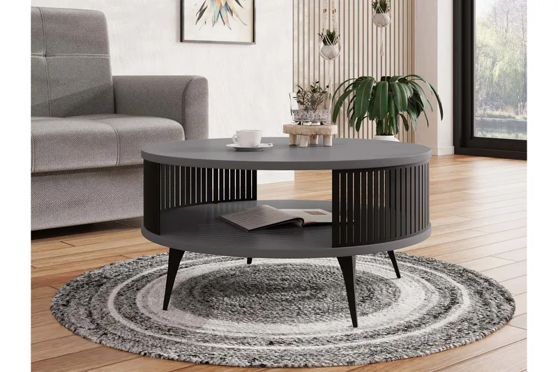 Galia Soffbord 75 cm - Svart/Ljusgrå - Products - Möbler - Bord & matgrupp - Soffbord