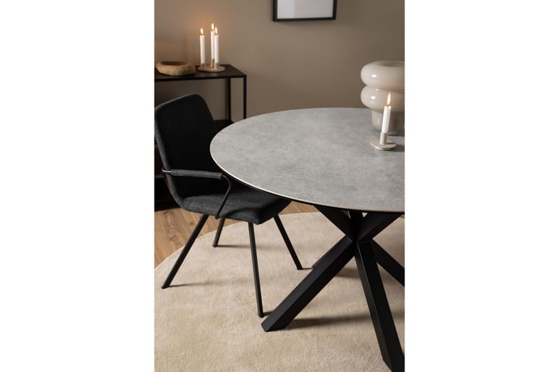 Ganesh Matbord 119 cm Rund - Grå - Products - Möbler - Bord & matgrupp - Matbord & köksbord