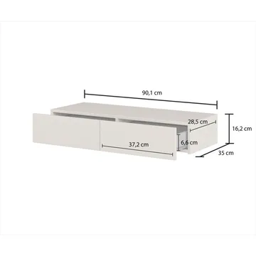 Hängande Sminkbord Jukon S med 2 Lådor - Products - Möbler - Bord & matgrupp - Sminkbord & toalettbord