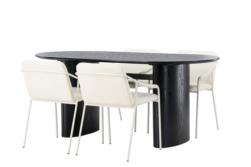 Isolde Matgrupp 180 cm Oval med 4 Tvista stolar - Beige - Products - Möbler - Bord & matgrupp - Matgrupp