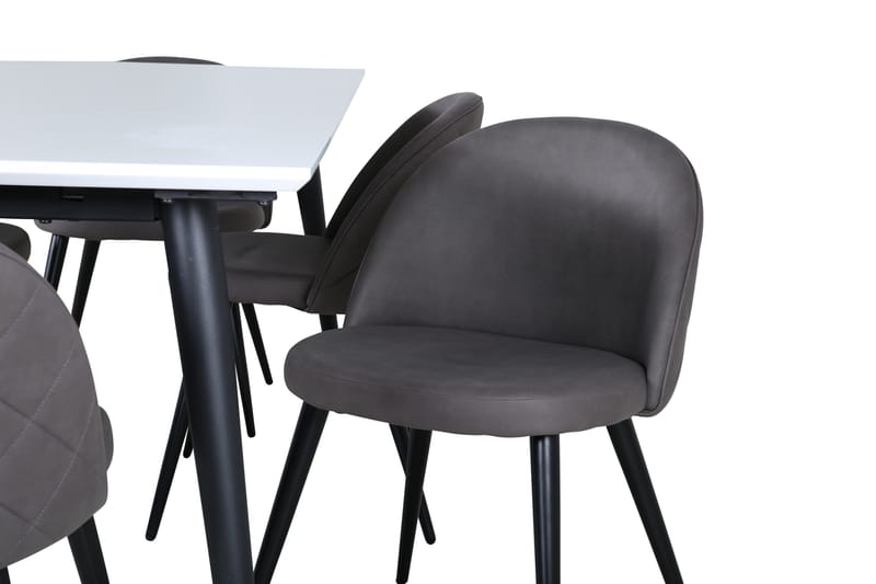 Jimmy Matgrupp 195 cm Rektangulär med 6 Velvet stolar - Svart - Products - Möbler - Bord & matgrupp - Matgrupp