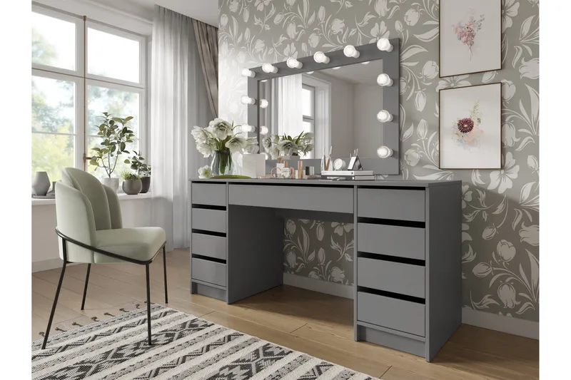 Adrash Skrivbord 55x154 cm - Grå - Products - Möbler - Bord & matgrupp - Kontorsbord - Datorbord