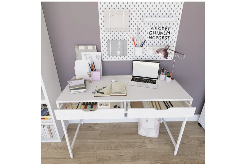 Durusu Skrivbord 55x120 cm - Vit - Products - Möbler - Bord & matgrupp - Kontorsbord - Datorbord