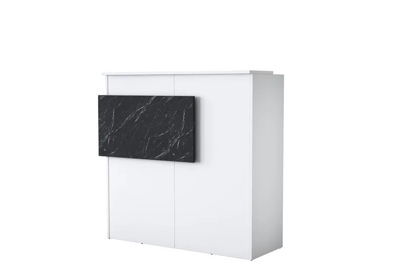 Naruto Skrivbord 110 cm - Marmor/Vit - Products - Möbler - Bord & matgrupp - Kontorsbord - Datorbord